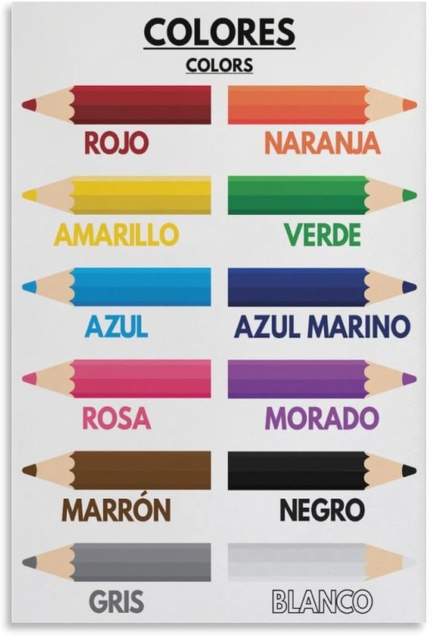 1p,Color Names for Kids, Spani - Kids Education Name ulasan dan harga
