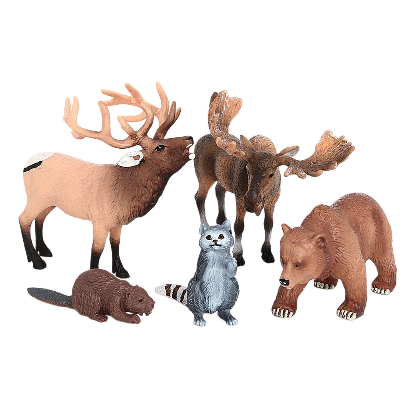 Deer Figurine Collection Woodl - Kids First Education ulasan dan harga